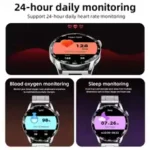 LIGE Business Men Smart Watch 2026 Bluetooth Call Watches Heart Rate Blood Oxygen Monitor 1.38'' HD Screen Waterproof Smartwatch - Image 3