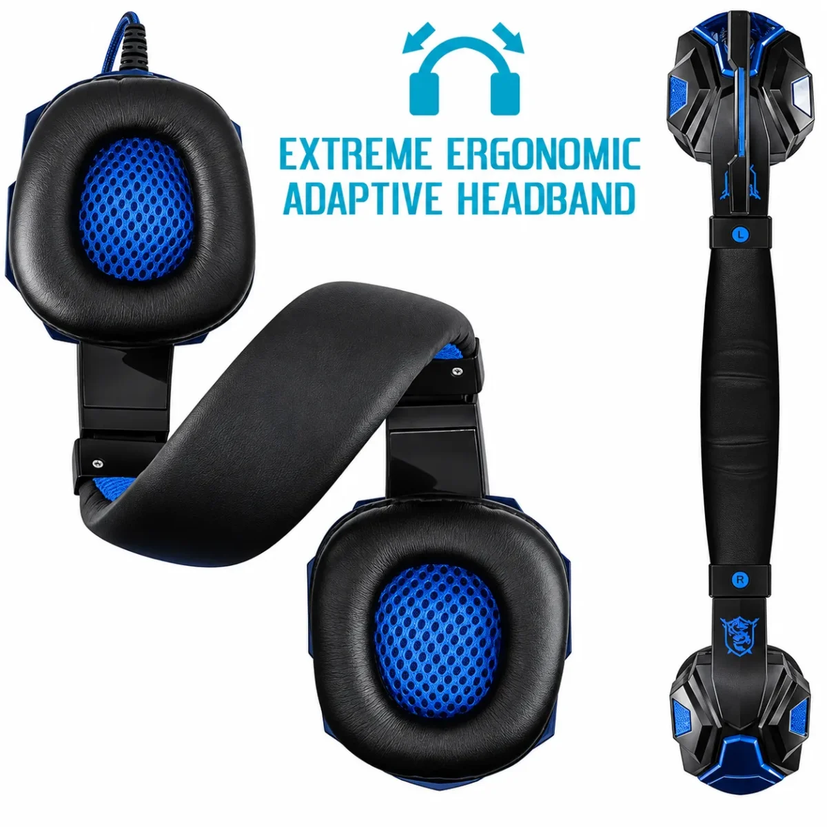 Wired Gaming Headphones With Microphone | 120° Adjustable PC Bass Stereo Gamer Headset - Image 4